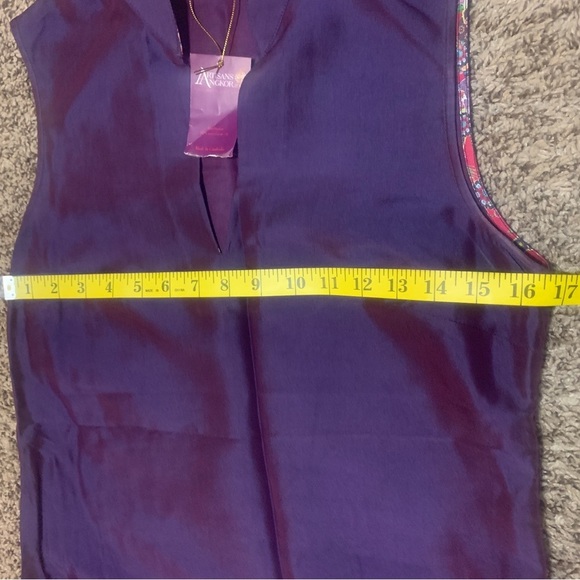 ARTISANS ANGKOR 100% Natural Pure Silk Top - Picture 11 of 15